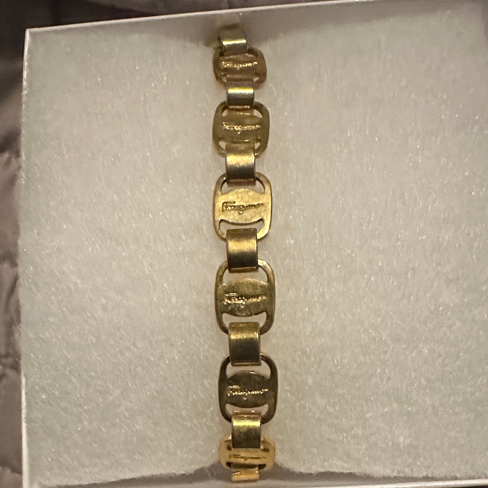 Salvatore Ferragamo Gold Link Bracelet